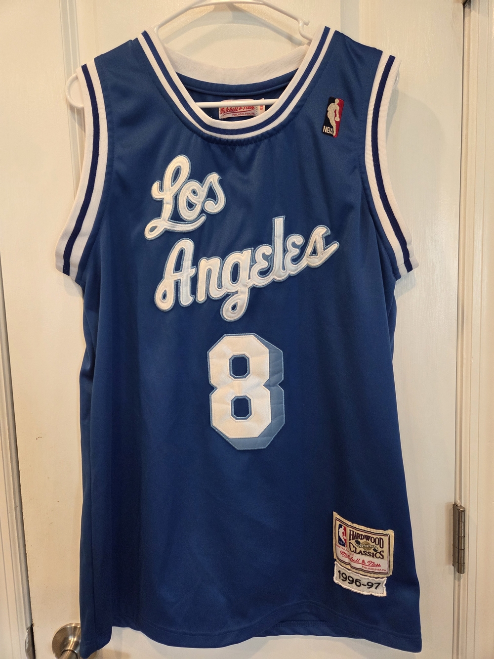 Kobe Bryant Los Angeles #8 Blue Hardwood Classics NBA Jersey